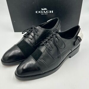 Coach Waverly Patchwork Oxfords Black Leather Suede wmns Size 6B  Business